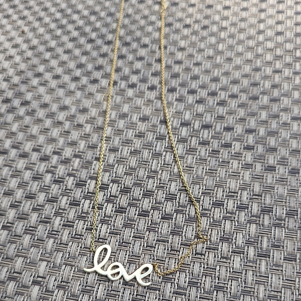 Source Unknown Gold and Silver Love Necklace